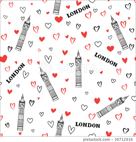 Travel London seamless pattern. British vacation Travel London seamless pattern. British vacation 30712816