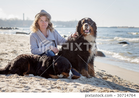 woman with dogs 30714764