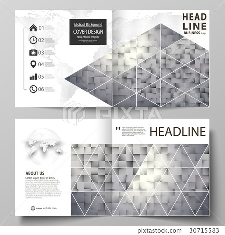 Business templates for square design bi fold 30715583