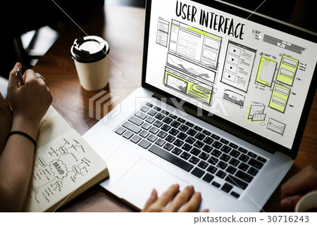 Website development layout sketch drawing 30716243