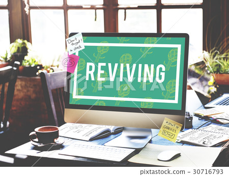 Natural Vitality Reviving Graphic Design Word 30716793