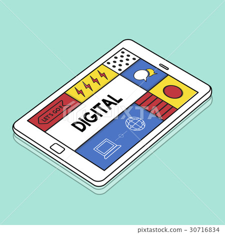 Digital Life Modern Technology Concept Digital Life Modern Technology Concept 30716834