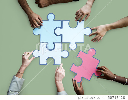 Togetherness Connection Teamwork Jigsaw Game 30717428
