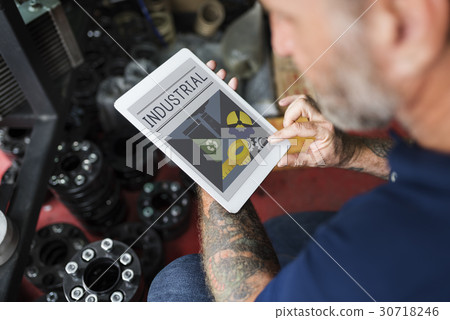 Industrial Company Manufacture Mchinery Icon 30718246