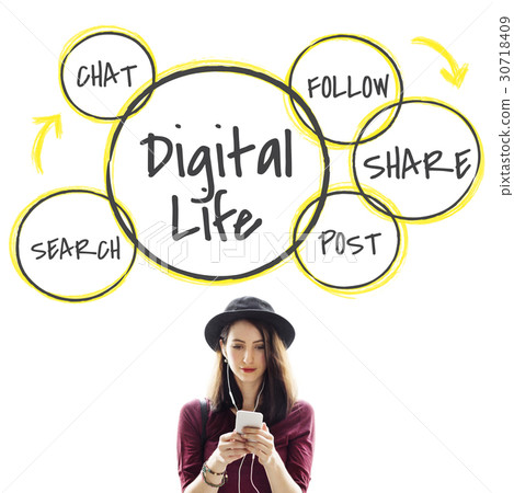 Internet Social Platform Media Network Digital 30718409