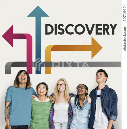 Group of people make a decision on their path Group of people make a decision on their path 30719604