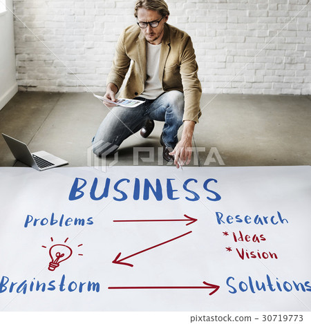 Creative Thinking Business Strategy Concept Creative Thinking Business Strategy Concept 30719773