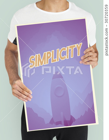 People holding aspiration word quote banner board 30720359