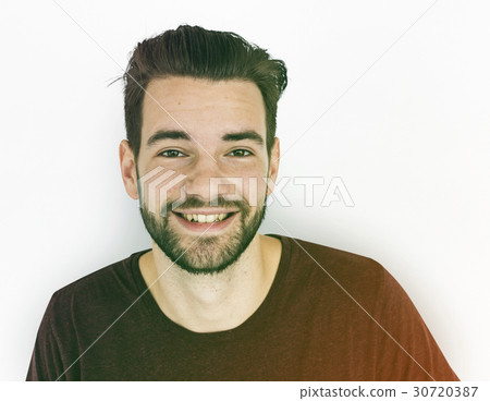 Man Smile Face Expression Studio Portrait Man Smile Face Expression Studio Portrait 30720387