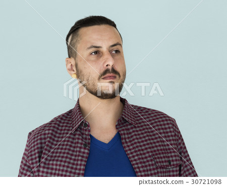 Caucasian Man Candid Facial Hair Caucasian Man Candid Facial Hair 30721098