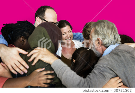 Diverse Group of People Together Studio Portrait Diverse Group of People Together Studio Portrait 30721562