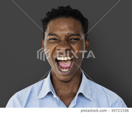 Adult Man Gesture Stand Studio Portrait Adult Man Gesture Stand Studio Portrait 30721586