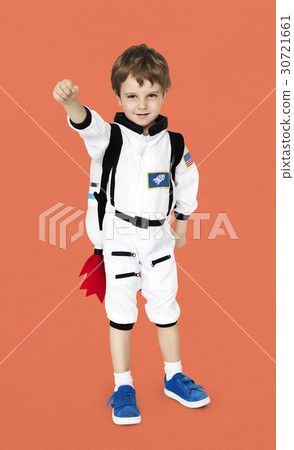 Little boy with astronaut dream job smiling Little boy with astronaut dream job smiling 30721661