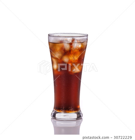 Glass of soft drink. Studio shot isolated on white background Glass of soft drink. Studio shot isolated on white background 30722229