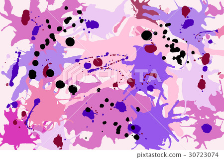 Pink maroon purple lilac ink splashes background 30723074
