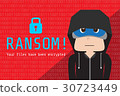 Hoodie hacker on encrypted data, wanna cry ransom  30723449