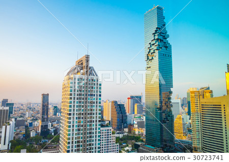 Bangkok cityscape sunset, Mahanakorn modern tower Bangkok cityscape sunset, Mahanakorn modern tower 30723741