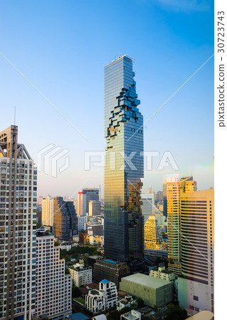 Bangkok cityscape sunset, Mahanakorn modern tower 30723743