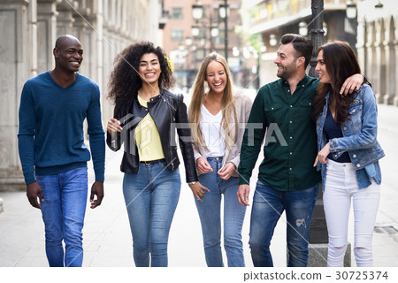Group of friends having fun together outdoors 30725374