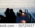 Two people at the coastal bar 30725657