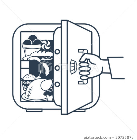 concept of a diet safe  refrigerator 30725873