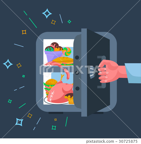 concept of a diet srefrigerator  flat style 30725875