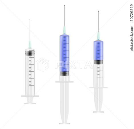 Realistic Detailed Syringe Set. Vector 30726229