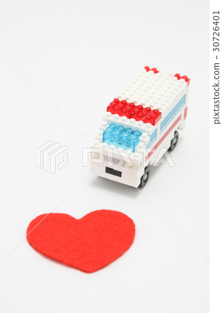 Ambulance and heart mark 30726401