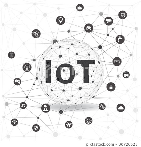 Internet of things concept and Cloud computing - Stock Illustration ...
