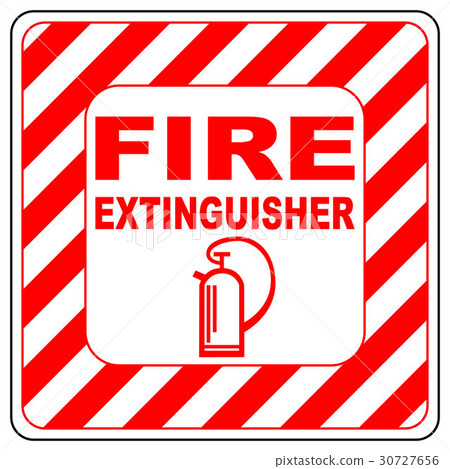 Sign of the fire extinguisher in vector, isolated 30727656