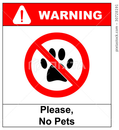 no pets icon. pets forbidden vector illustration no pets icon. pets forbidden vector illustration 30728191