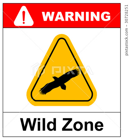 warning sign. danger signal with eagle. vector 30728251