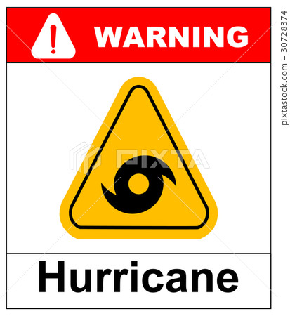 Hurricane Warning Sign 30728374