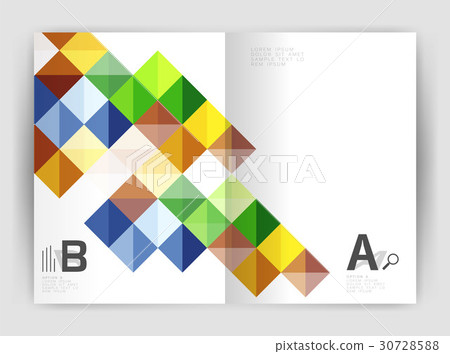 Vector square leaflet, business a4 print template 30728588