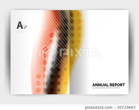 Blur wave business print template, abstract 30729665