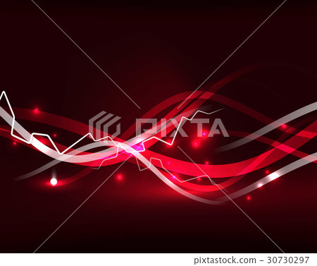 Glowing wavy lines template 30730297