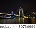 中國廣州獵德大橋夜景 30730999