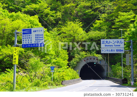 Tunnel through the moe fresh green Tadaru Tonnel Chichibu A road Tunnel through the moe fresh green Tadaru Tonnel Chichibu A road 30731241