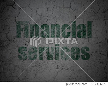 Currency concept: Financial Services on grunge 30731614