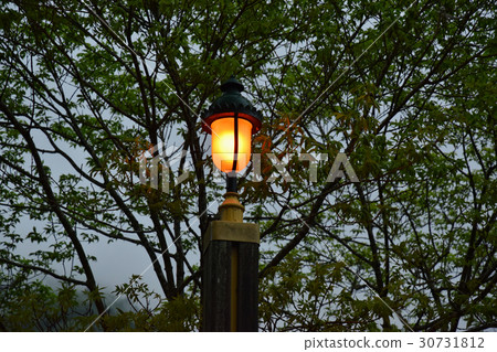 Street light along the Jukkawa river 30731812