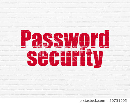 Protection concept: Password Security on wall Protection concept: Password Security on wall 30731905