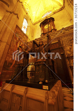 哥倫布墳塋，塞維利亞大教堂，塞維利亞，安達盧西亞，西班牙 30733214