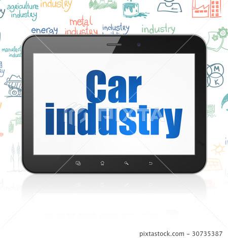 Industry concept: Tablet Computer with Car 30735387