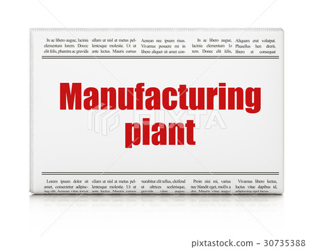 Manufacuring concept: newspaper headline Manufacuring concept: newspaper headline 30735388