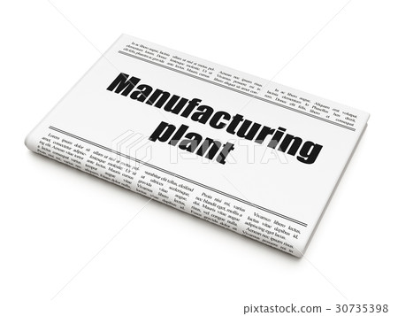 Manufacuring concept: newspaper headline Manufacuring concept: newspaper headline 30735398