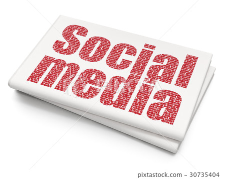 Social network concept: Social Media on Blank Social network concept: Social Media on Blank 30735404