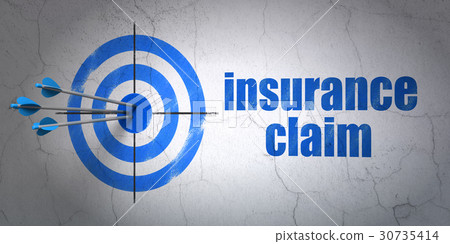 Insurance concept: target and Insurance Claim on 30735414