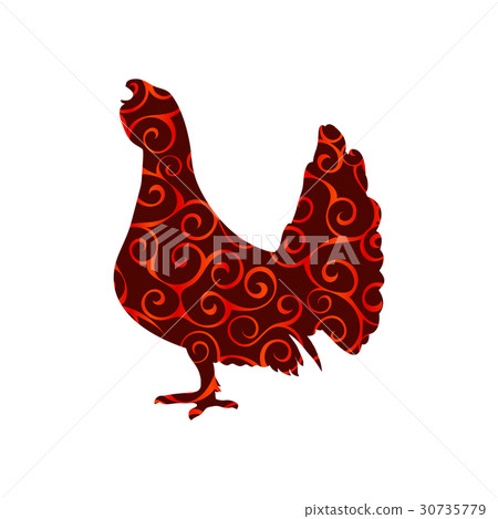Capercaillie bird color silhouette animal Capercaillie bird color silhouette animal 30735779