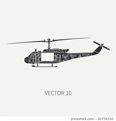 Silhouette. Line flat vector icon military 30736288