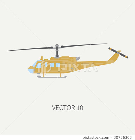 Plain flat color vector icon military turboprop 30736303
